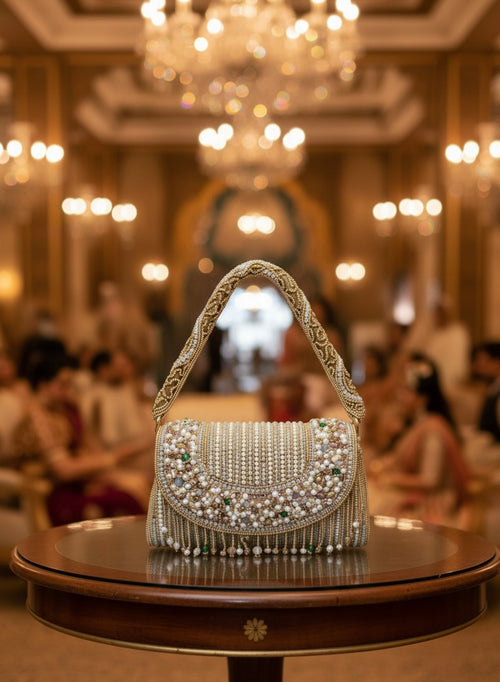 Gilded Pearl Petal Purse