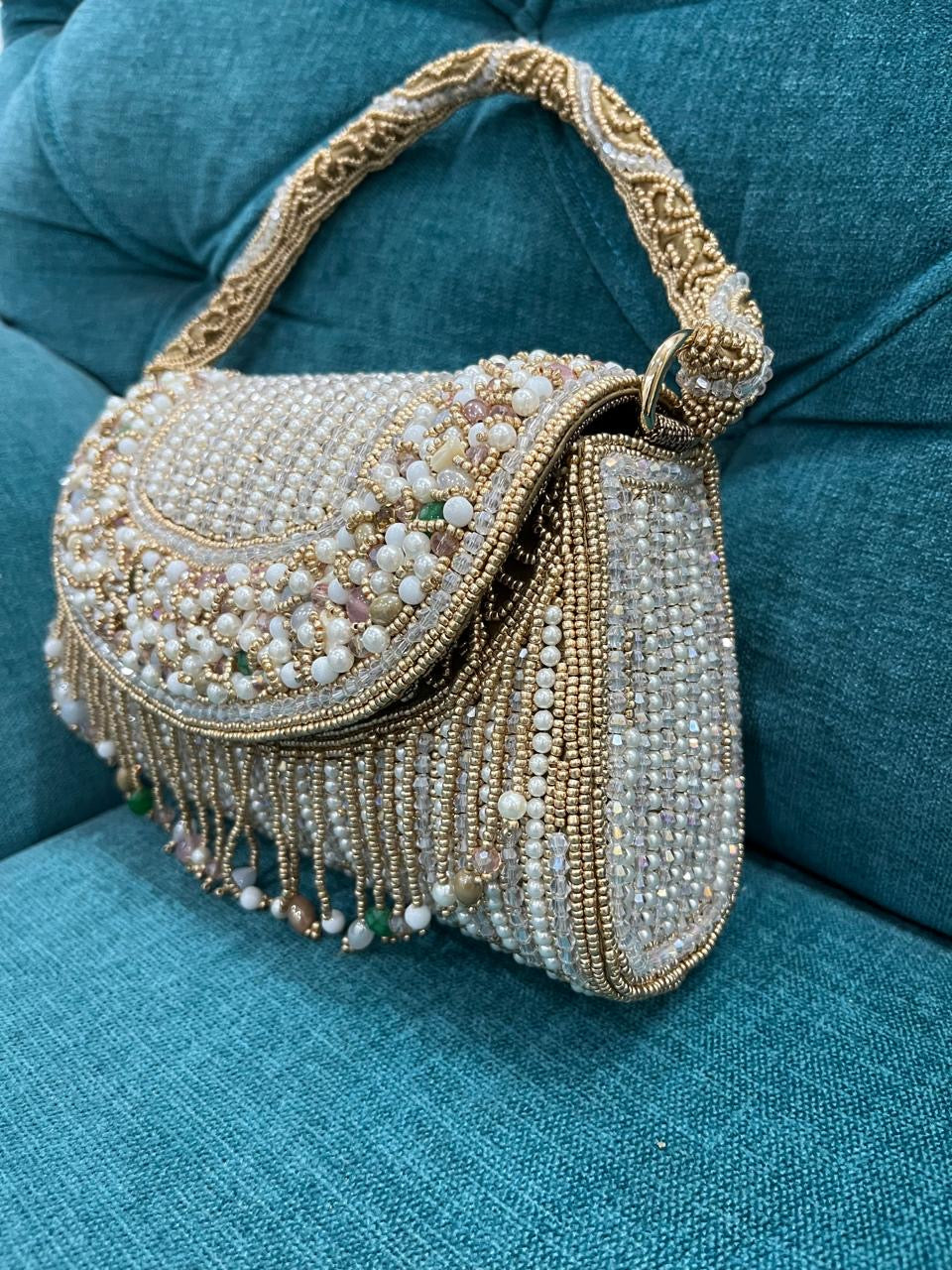 Gilded Pearl Petal Purse