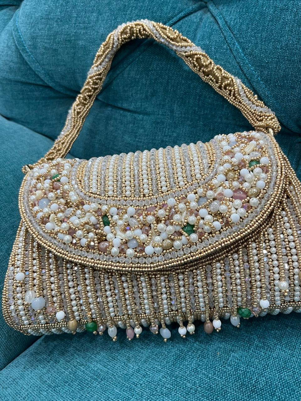 Gilded Pearl Petal Purse